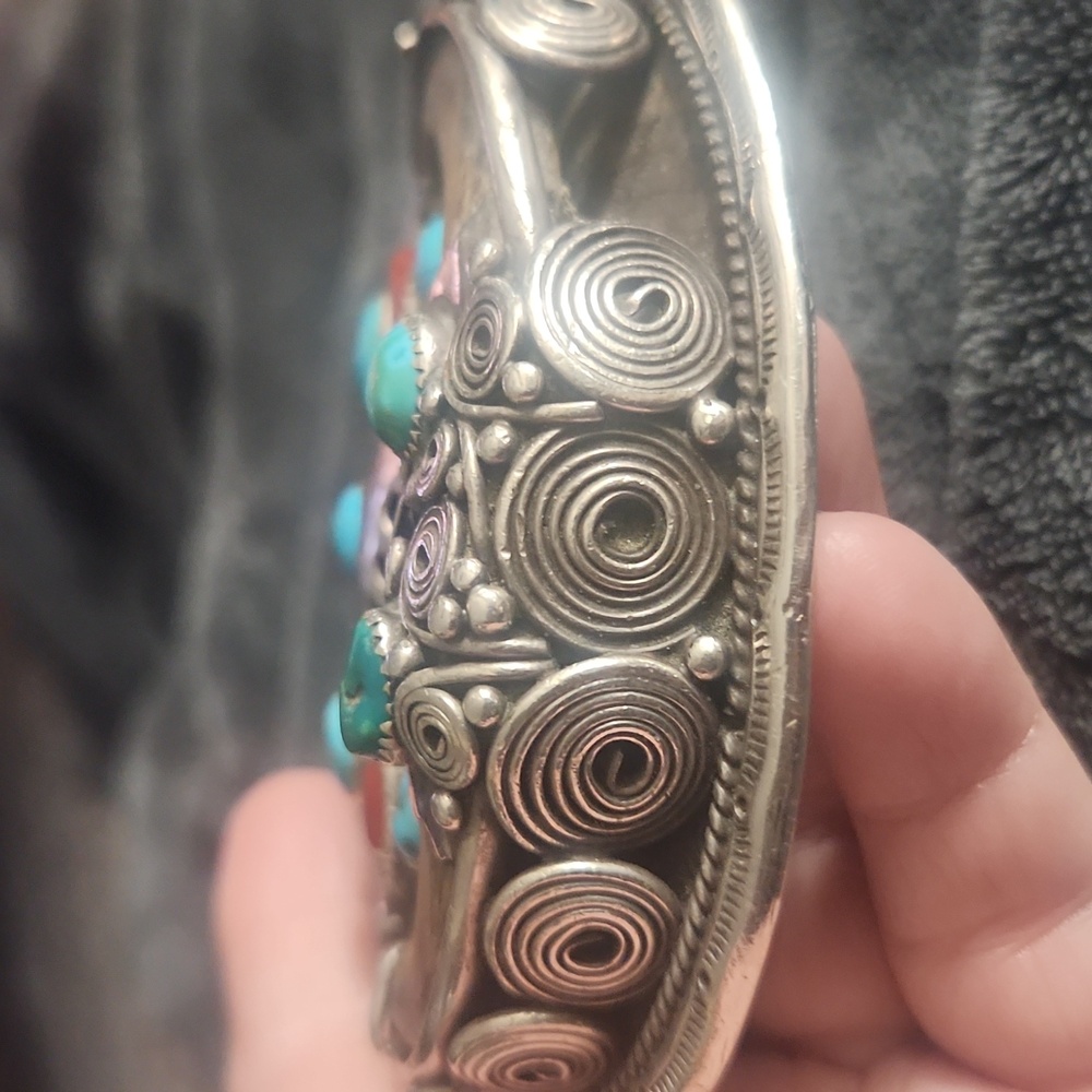 Percy Spencer signed - Navajo Sterling Silver Belt Buckle Vintage - Picture 2 of 9